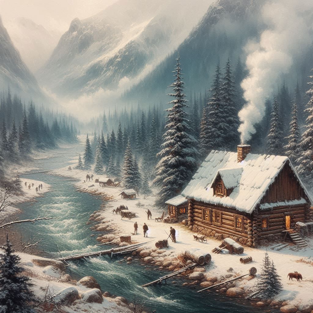 A Winter Scene in the mountains, R/U 🥈🥈🥈❤️