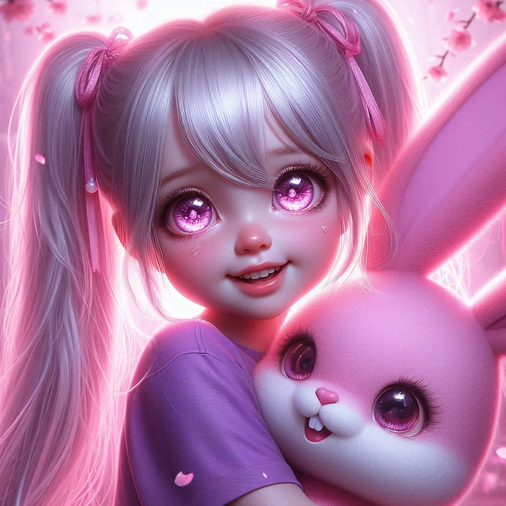 I WANT MY PLUSHIE! Deathys pink wabbit
