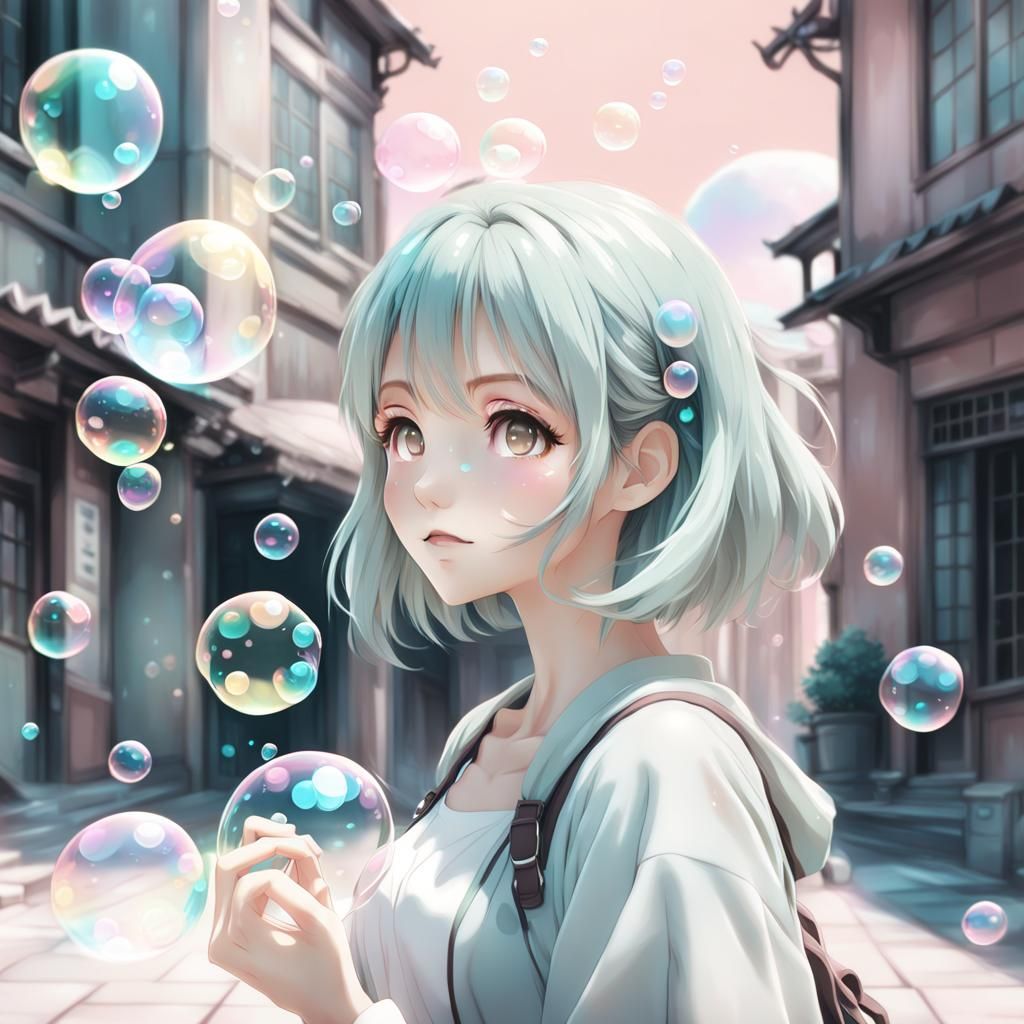 Pastel Anime Girl - AI Generated Artwork - NightCafe Creator