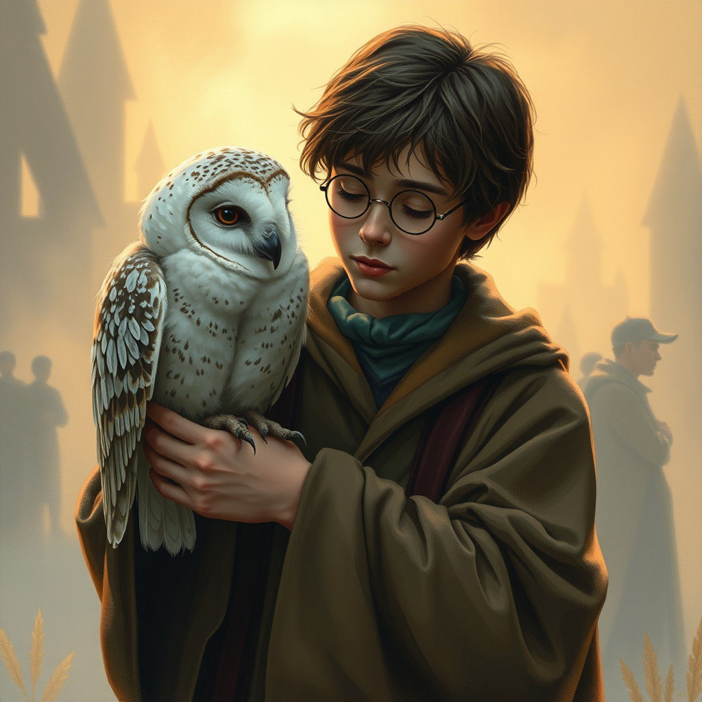 Harry Potter and Hedwig