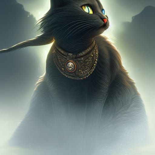 black fat cat