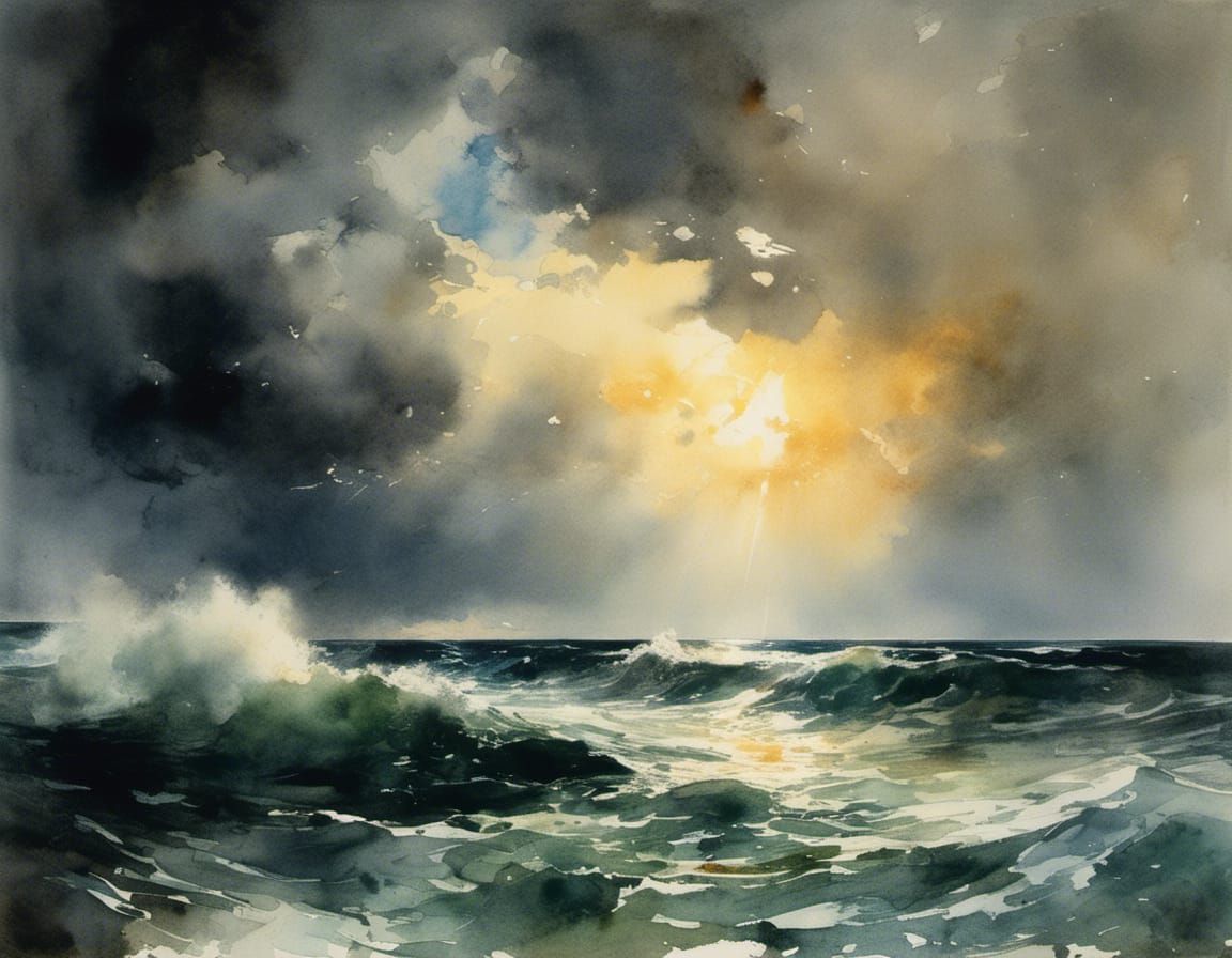 The Sea After A Storm - Ai Generated Artwork - Nightcafe Creator