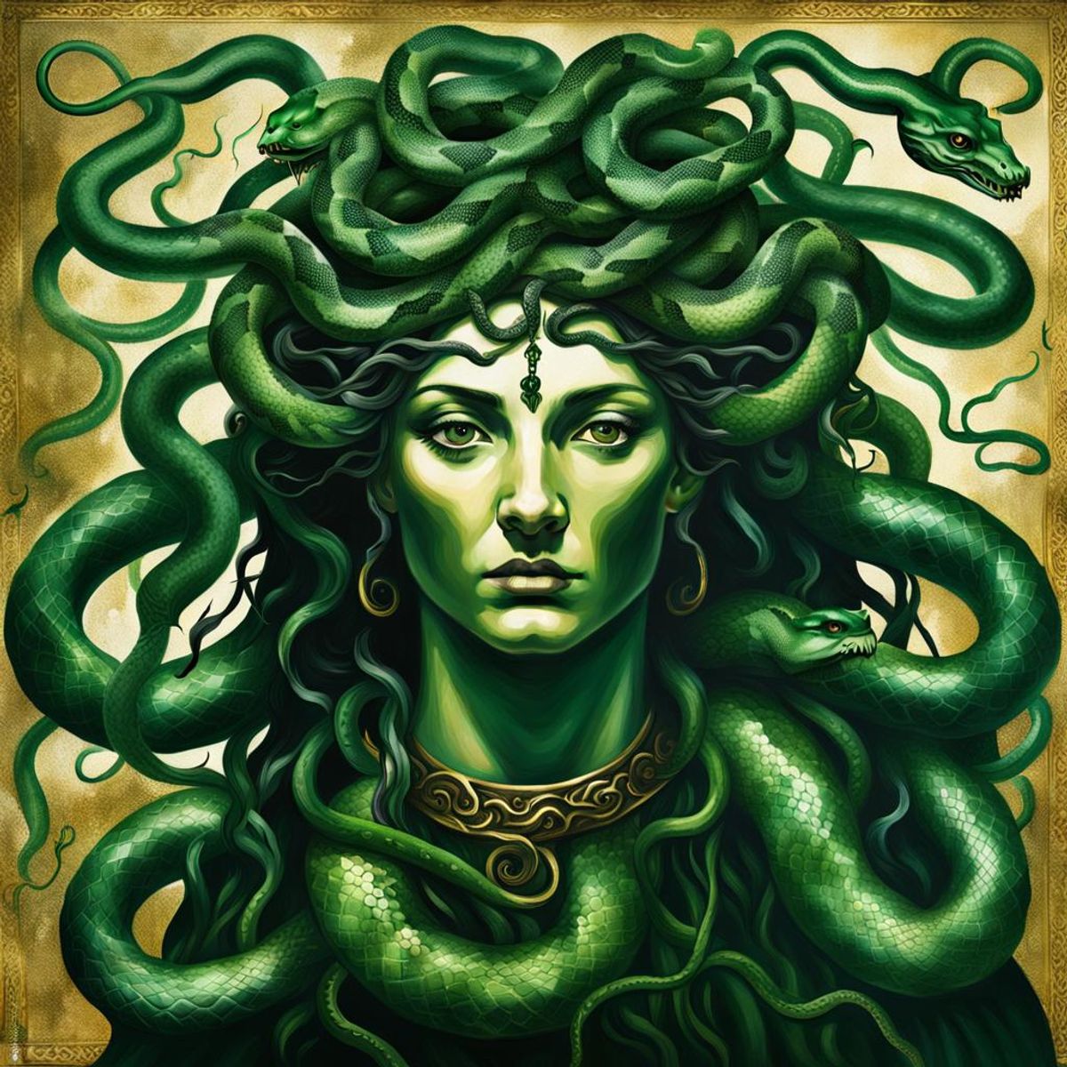 Portrait of Medusa Painting - AI Generated Artwork - NightCafe Creator