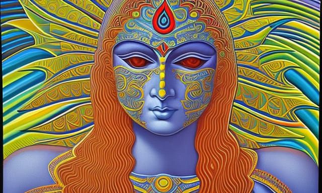 Hindu god, head and shoulders portrait, 8k resolution concep...