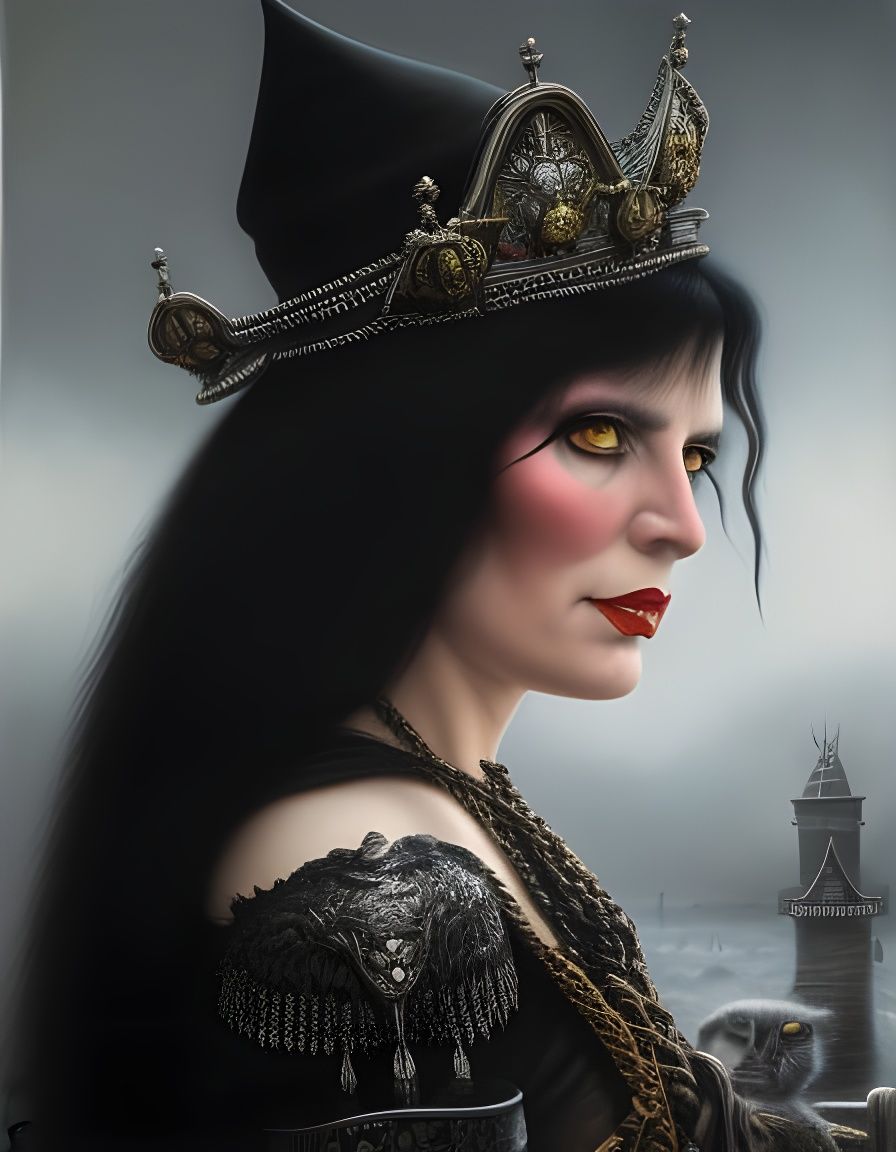 dark witch queen AI Generated Artwork NightCafe Creator