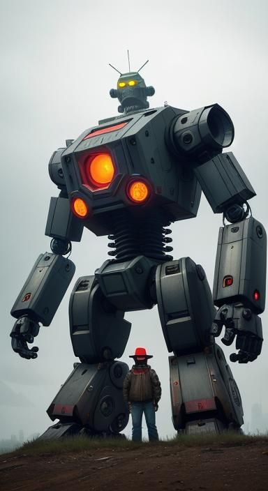 Colossal Robots Broken Forgotten Nameless Grinning Mascots w...