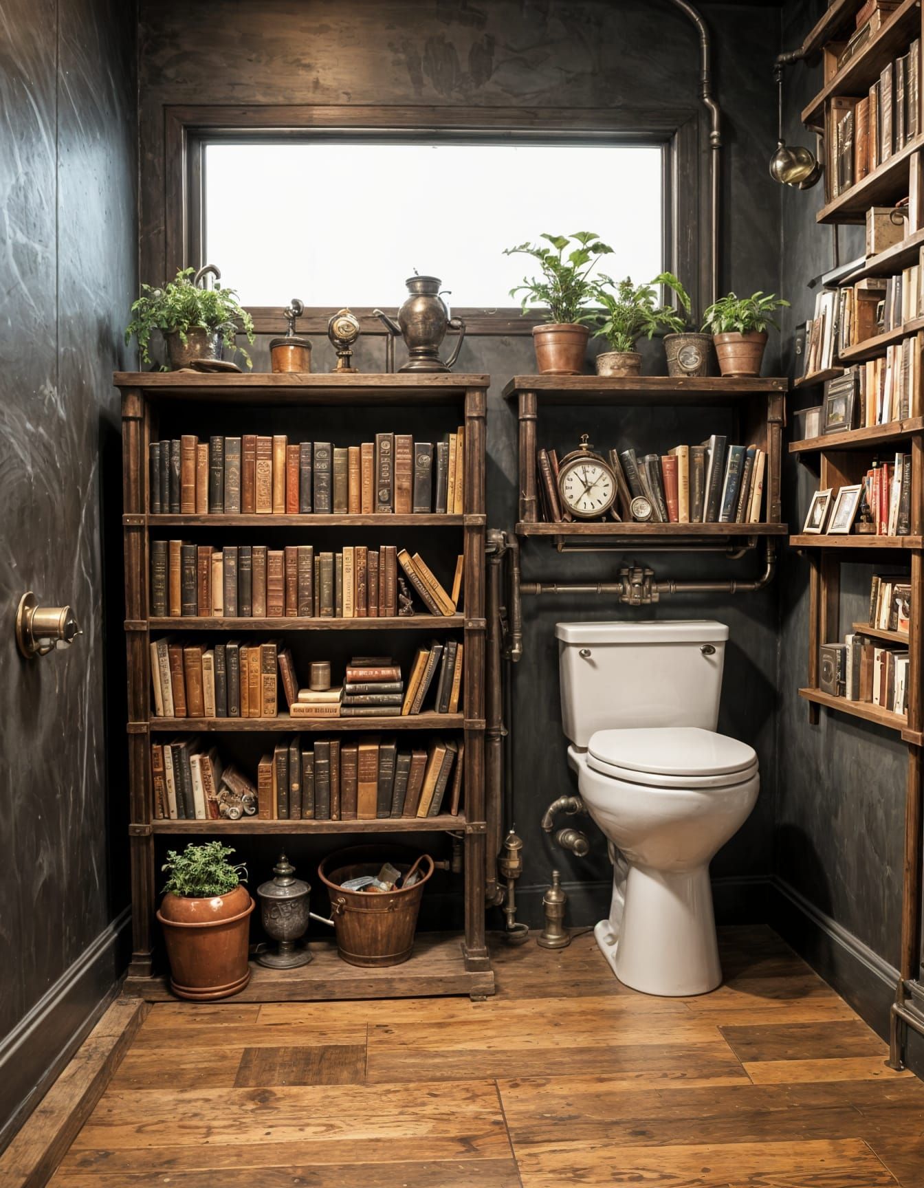 a library for people who REALLY enjoy bathroom reading  by @Bubble Tea