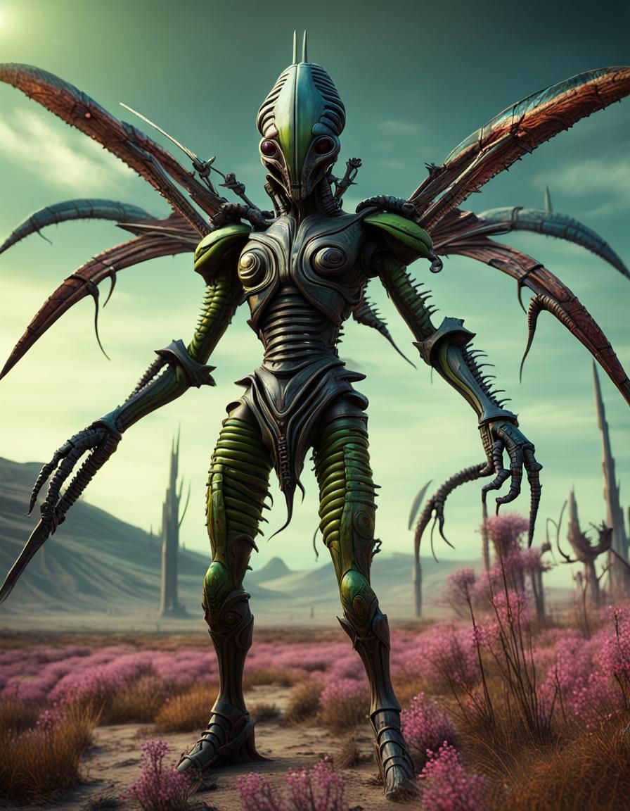 Insectoid warrior - AI Generated Artwork - NightCafe Creator
