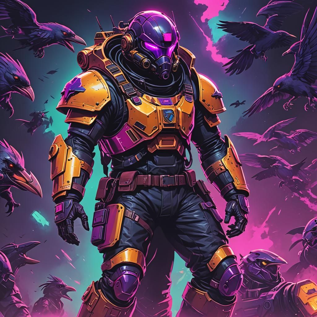 A Helldiver from Helldivers 2 in armor with style inspired b...