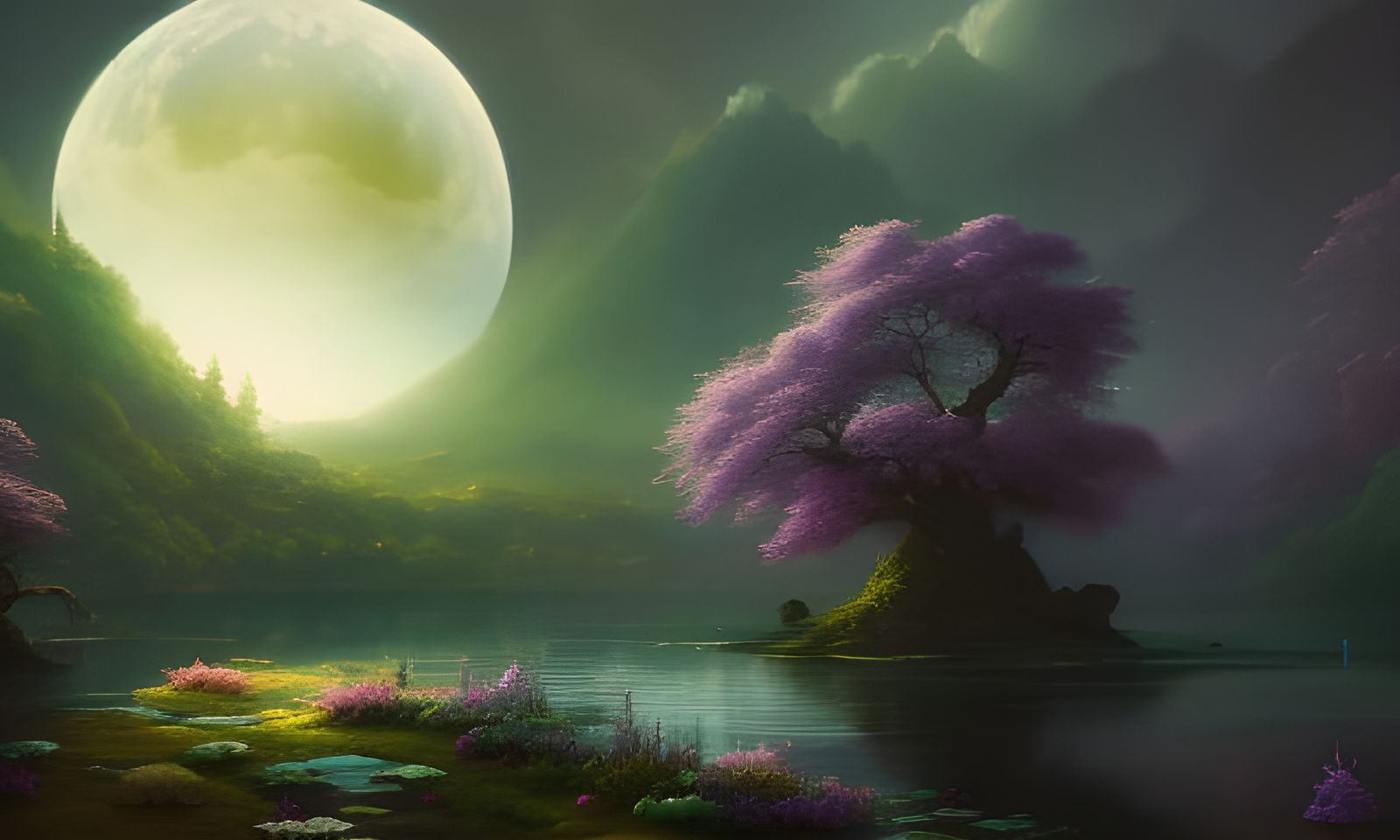 Bayou Moon - AI Generated Artwork - NightCafe Creator