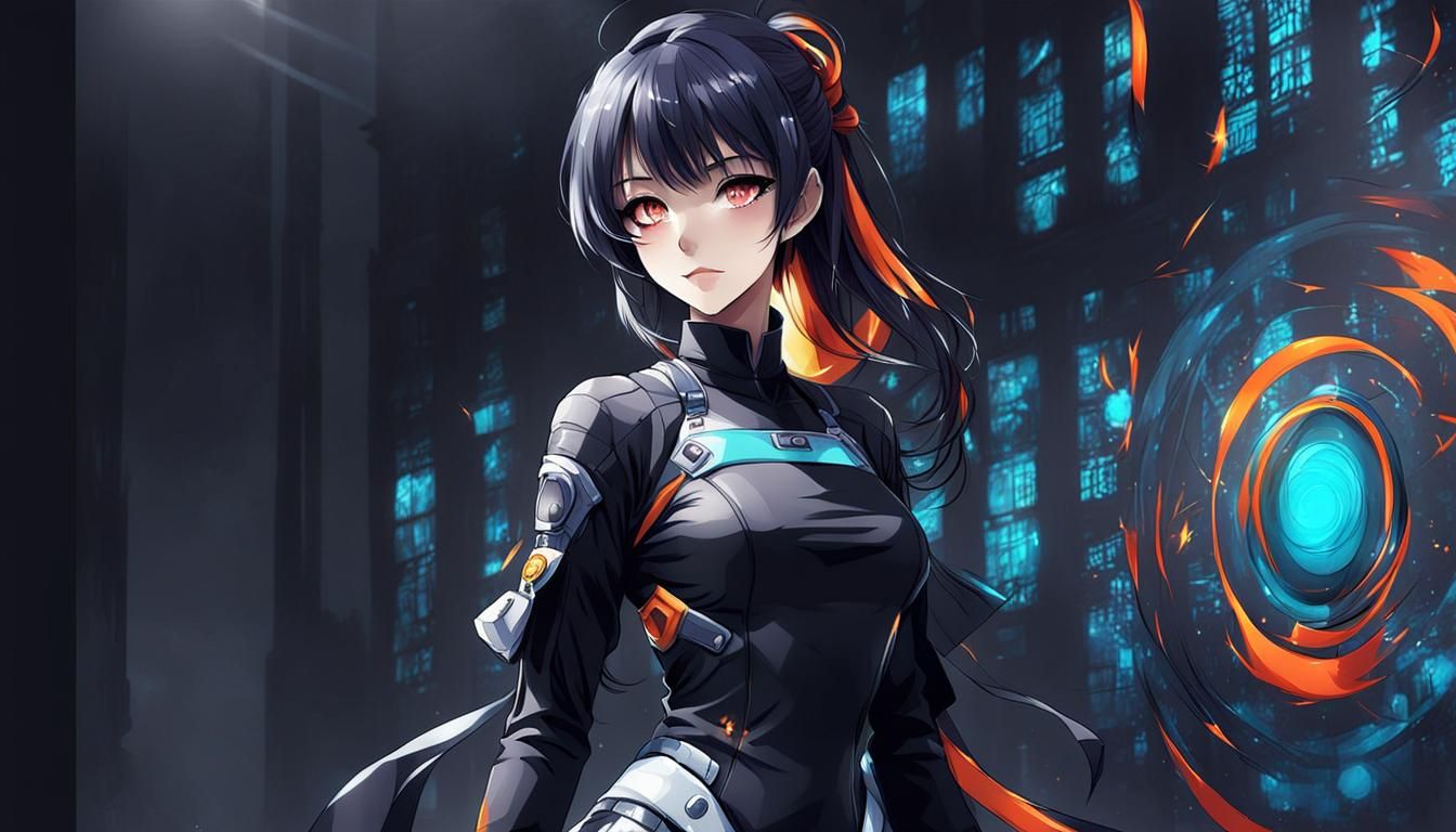 artwork so beautiful girl and shapely with style anime human...