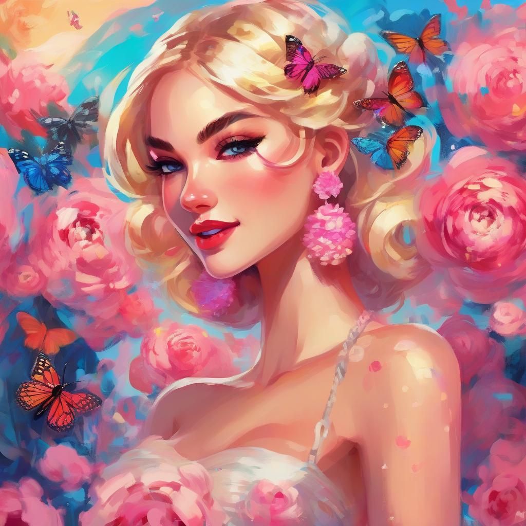 Blooming Radiance: Enchantress of the Garden