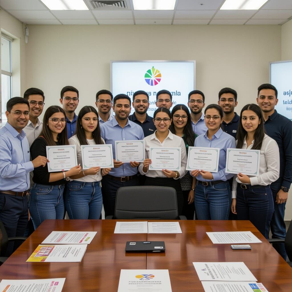 Abstract Blue Face in Green Teardrop