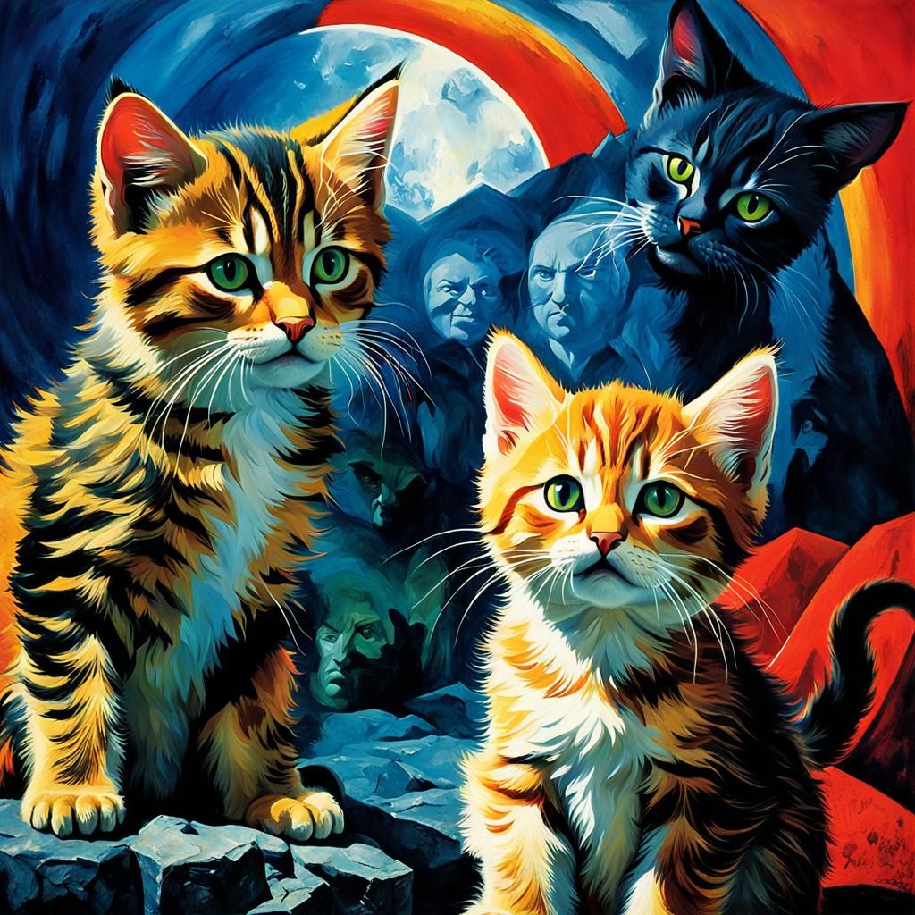 Movie poster with angry kittens 
Made-Up movie poster by Mar...