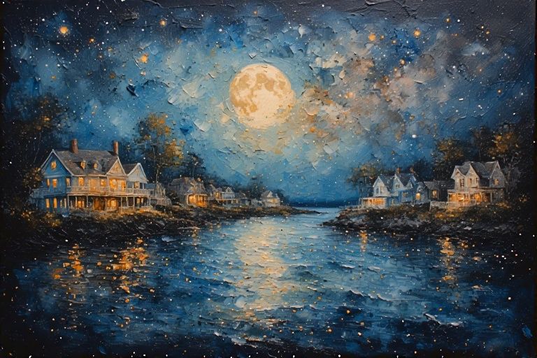 Full Moon and Ocean Front Cottages