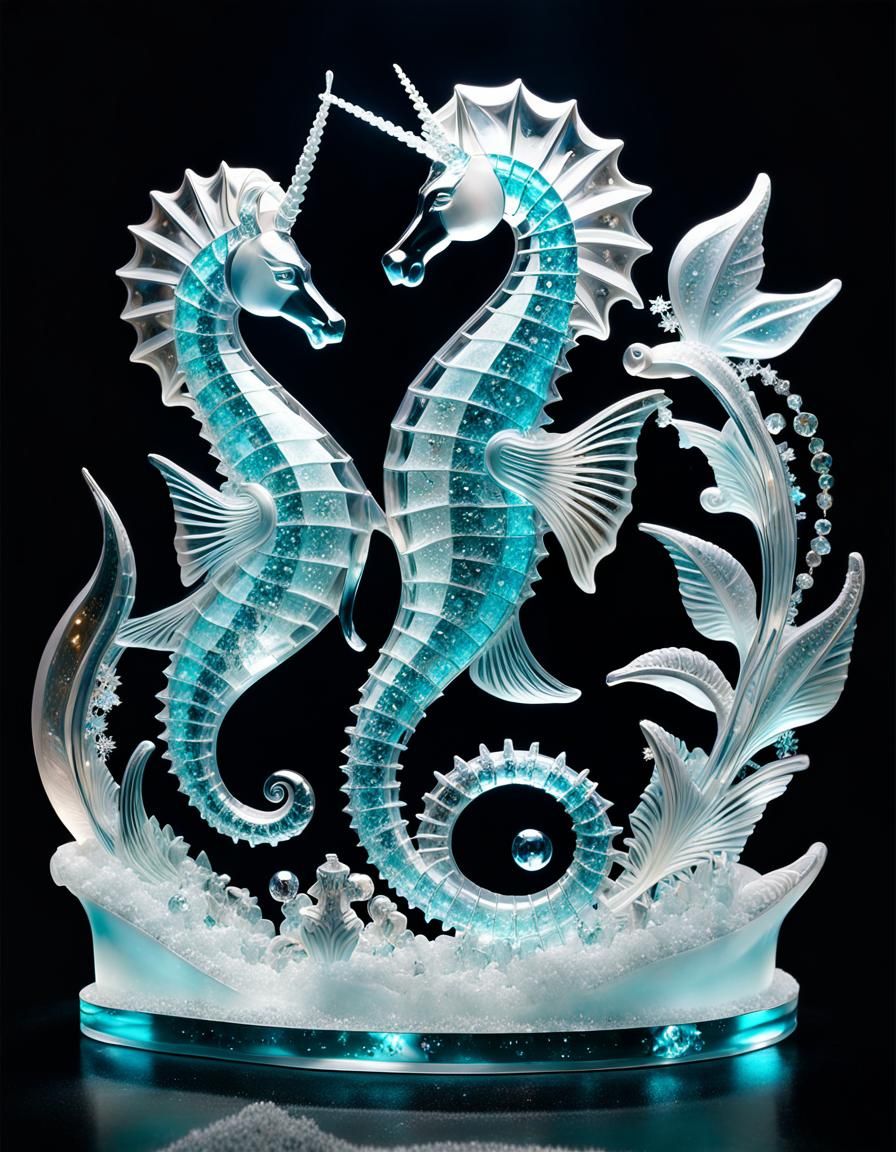 Carved out of ice block!!   by @Hit moments