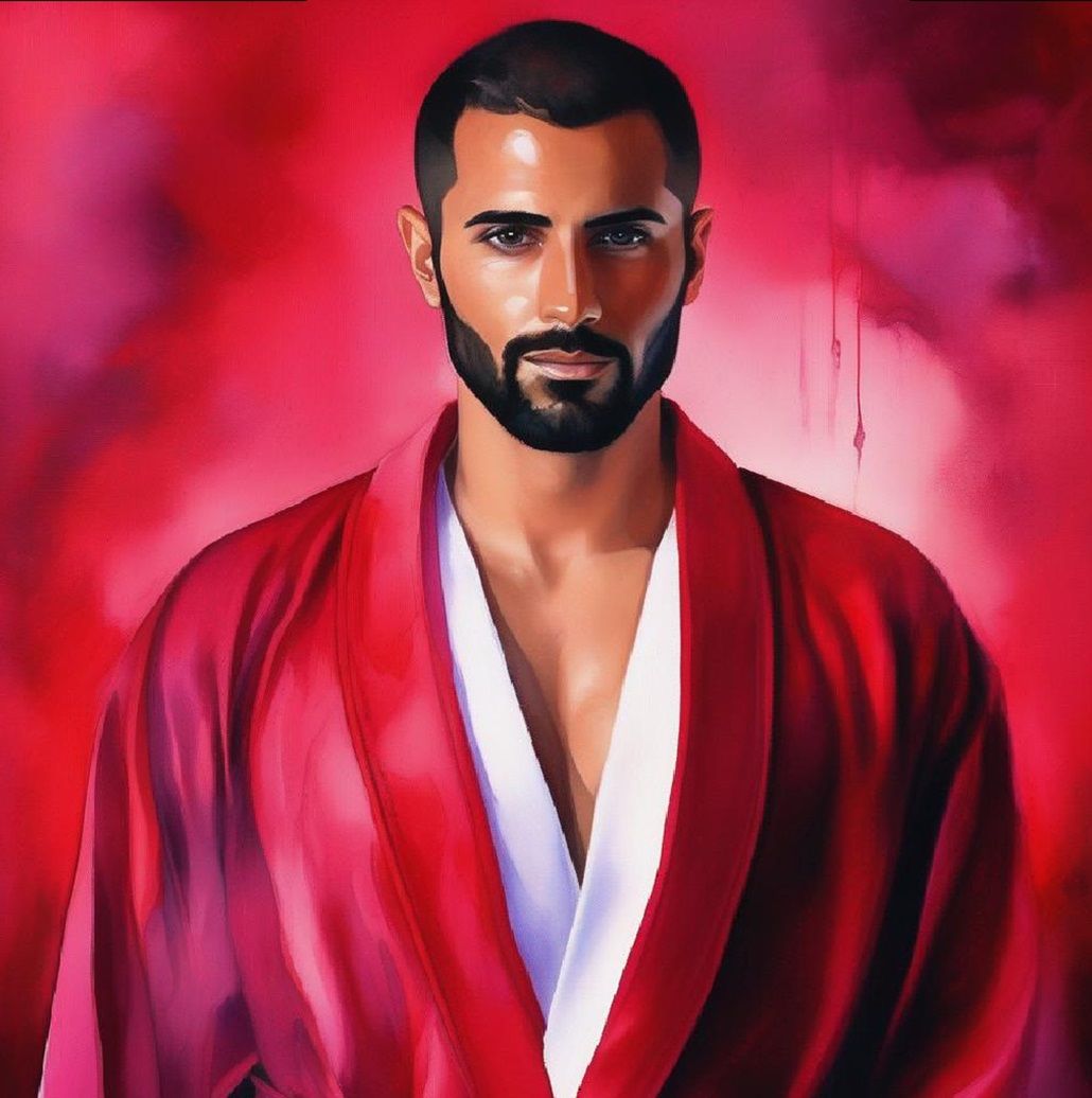 A  handsome bearded man