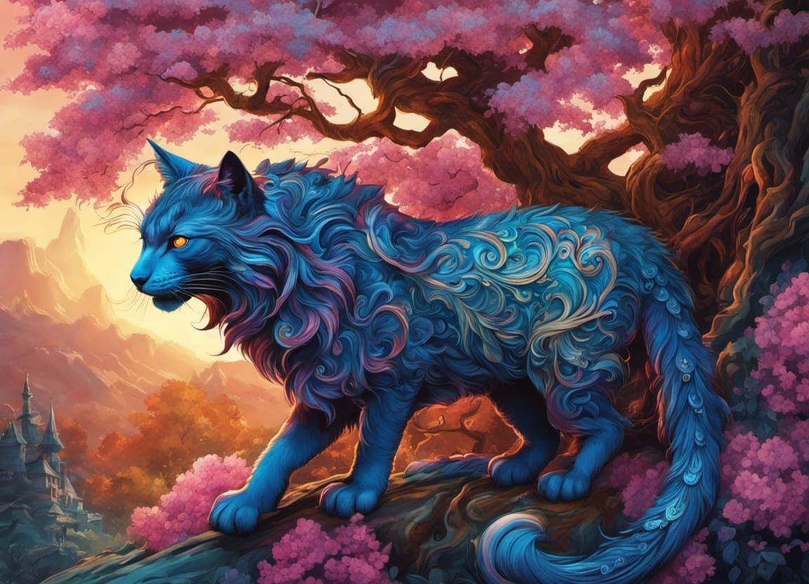 Mythical Blue Cat  by @YYZ-5050