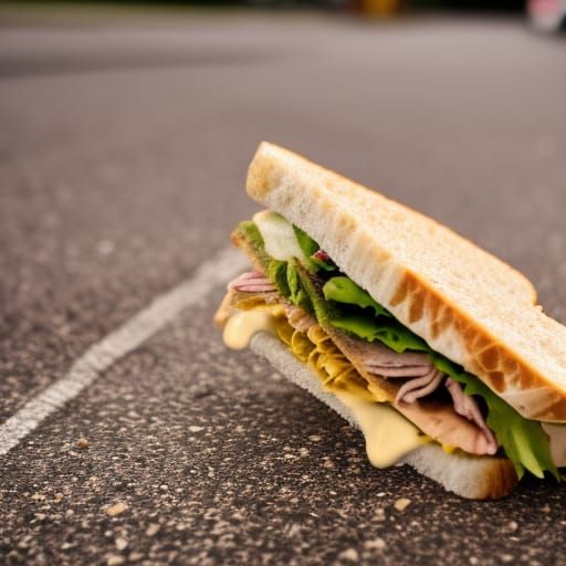 sandwich on the ground