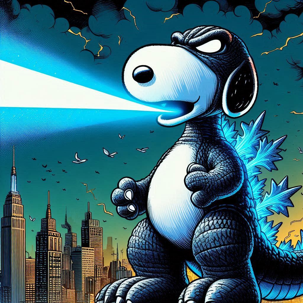 It's Snoopzilla Charlie Brown