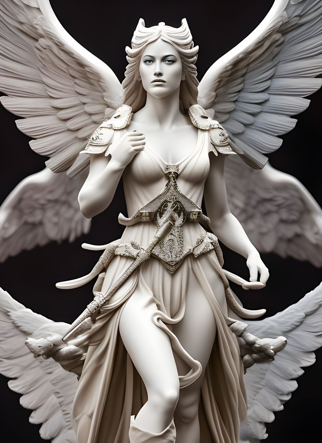 The Angel of War statue  by @LienChartavem