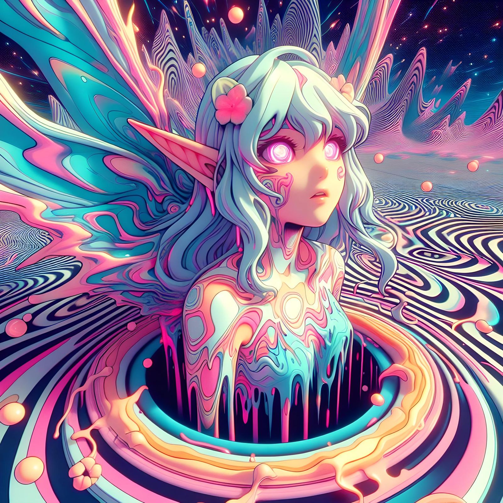 Melting Ai Generated Artwork Nightcafe Creator