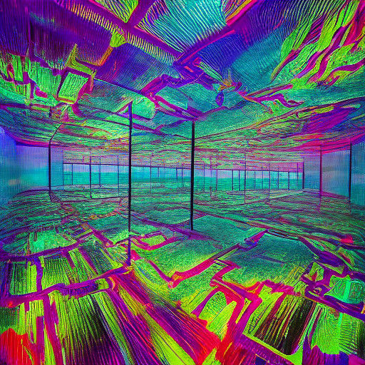 Ethereal Labyrinth of Mirrored Reflections in Surrealist Dre...