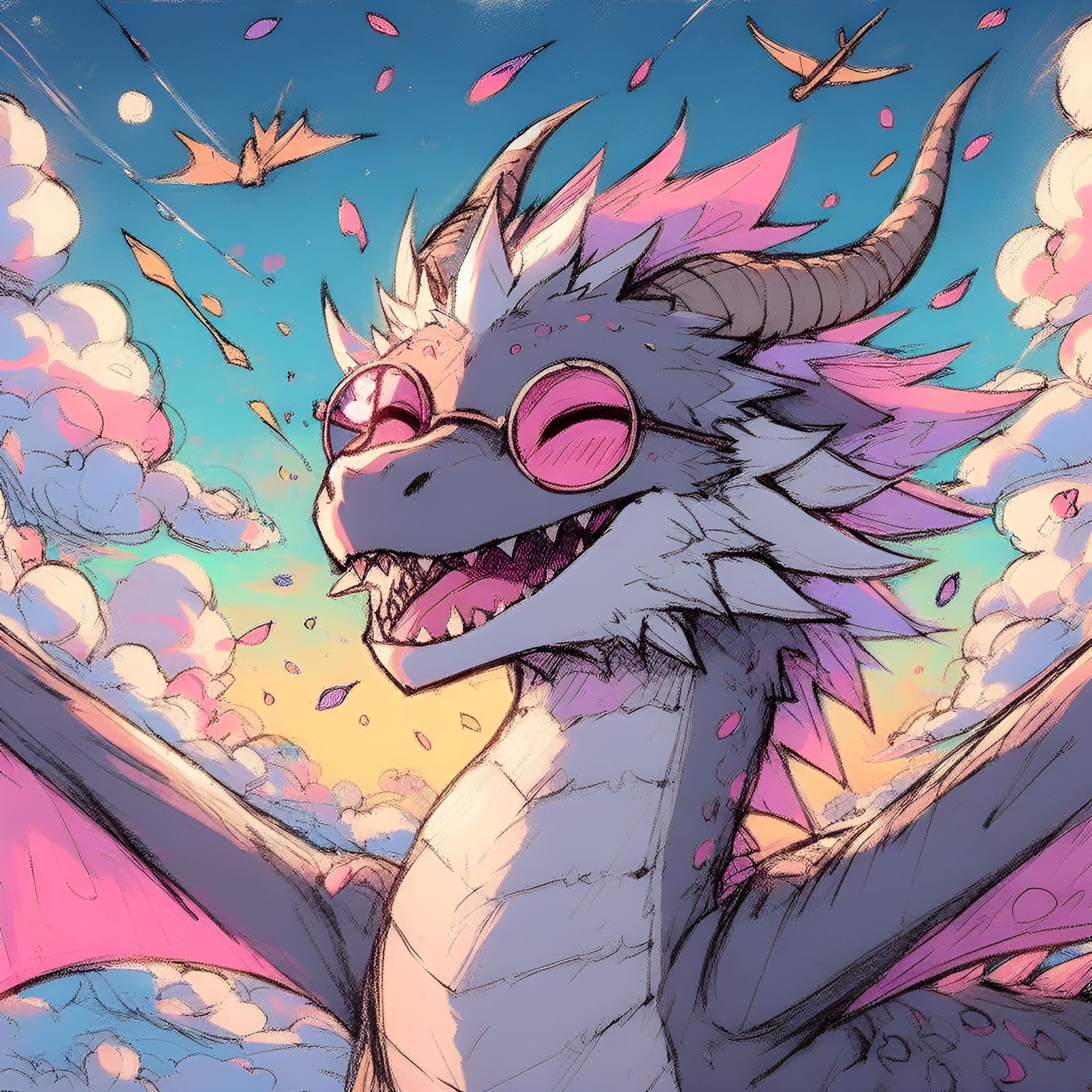 Soaring high above the sky