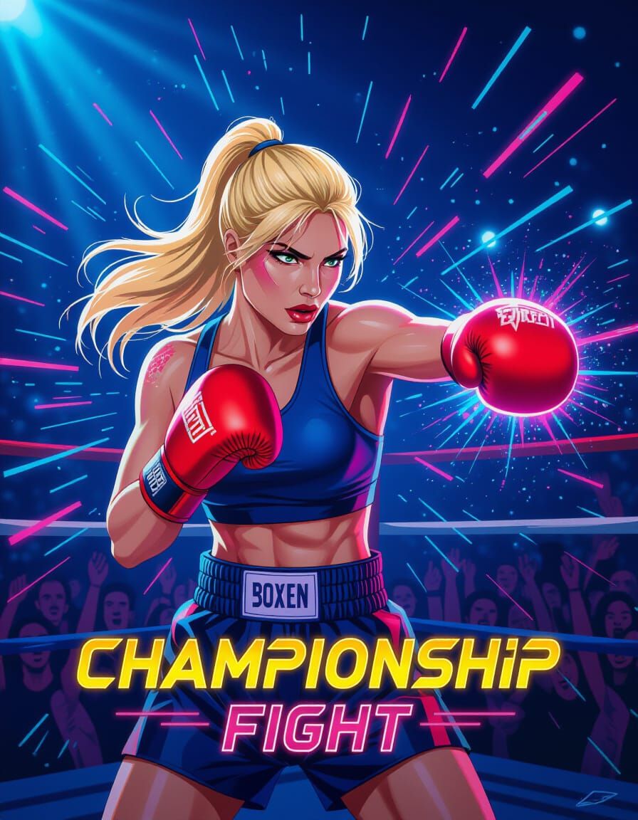Promo Poster for Female Boxing Championship  by @ABi Fantasy