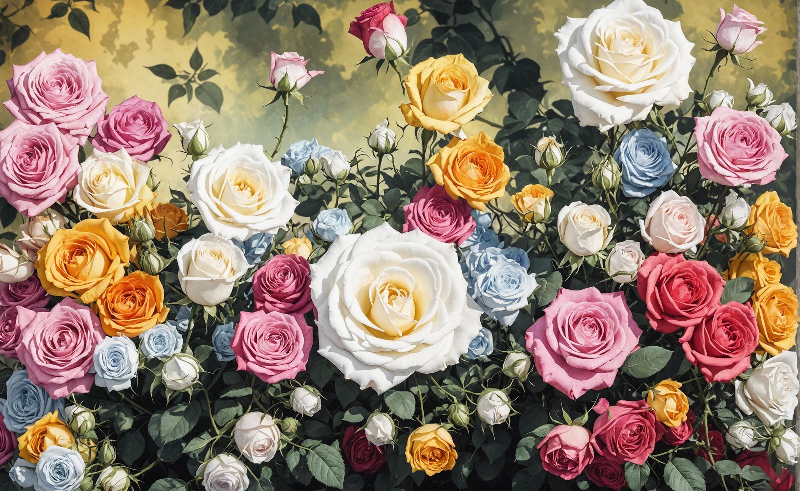 Strange bouqet of roses