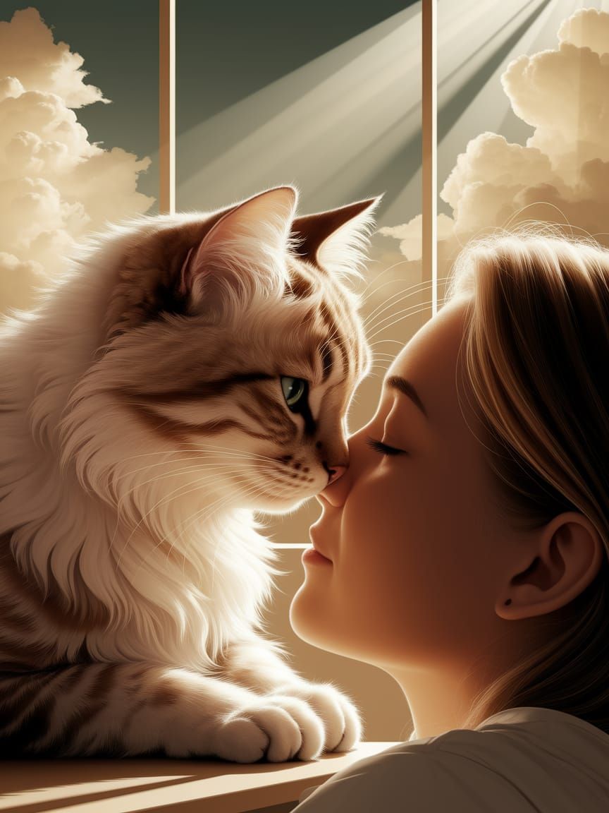 Cat love  by @gwenaelle kosc