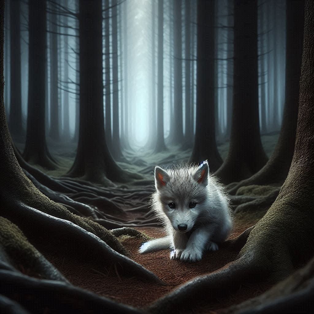 Alété frightened.  Alété alone.