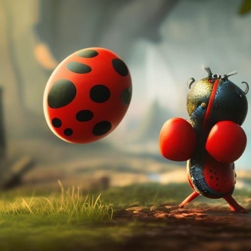 boxing ladybug - AI Generated Artwork - NightCafe Creator