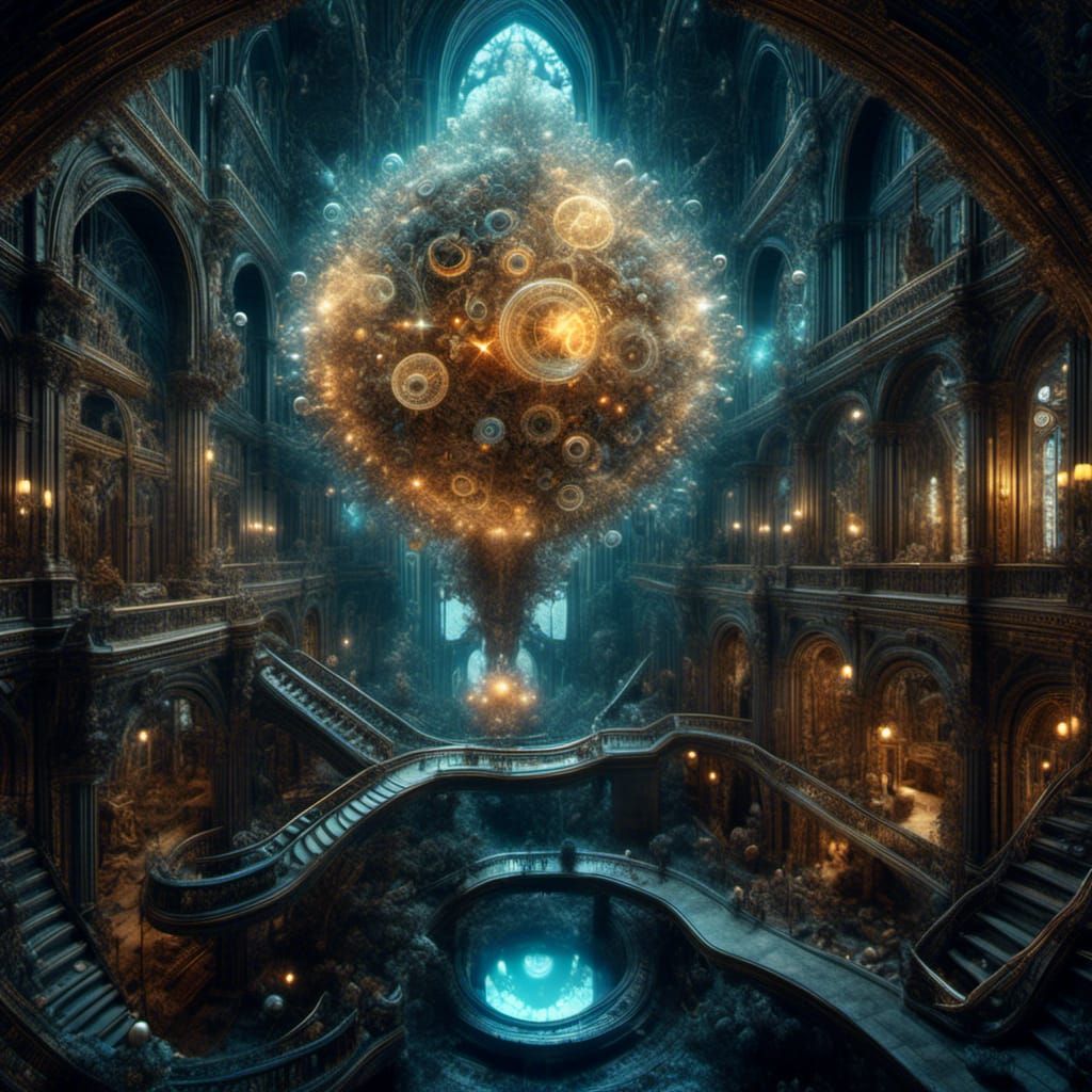 <lora:Mixperiment:1.0>  glowing inside Nucleotidescape by Pranckevicius by superior high fantasy art, magic mystical ethereal :: Meticulousl...