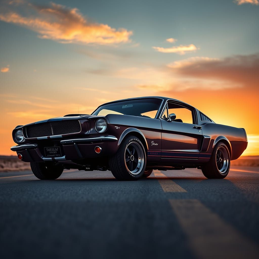 Shelby at sunset  by @MrEbano