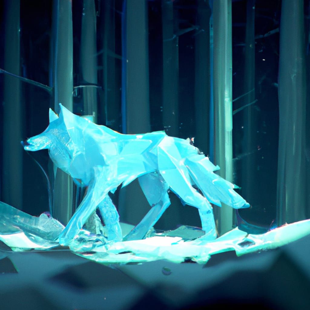 Funky Blue Wolf