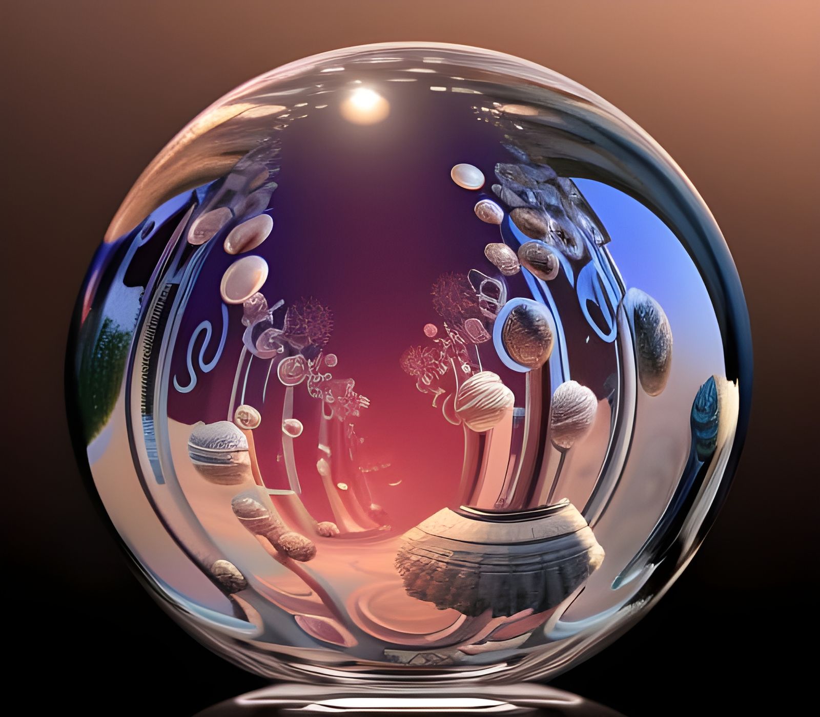 Clear Crystal Ball Orb