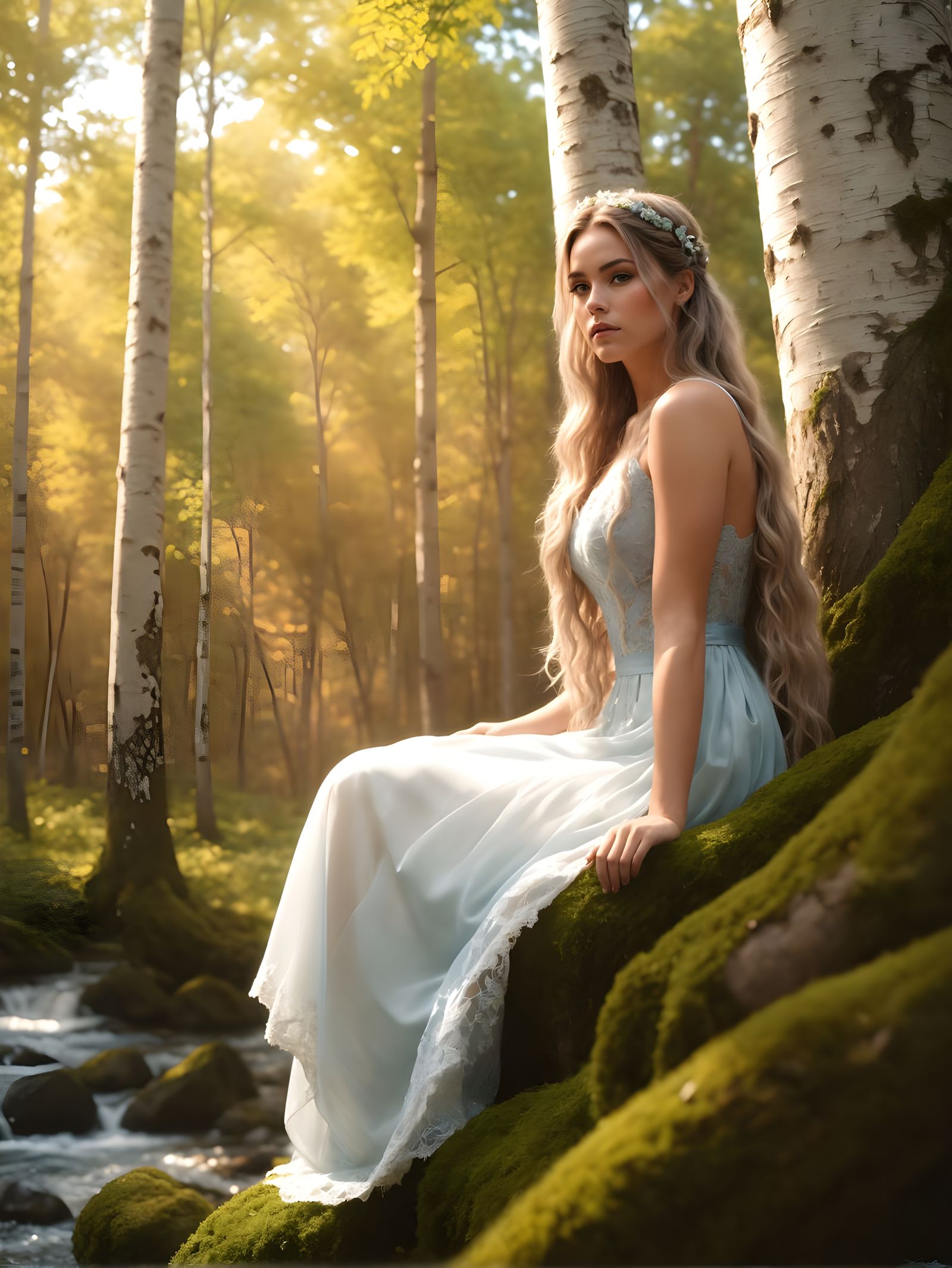 Peaceful Moment in the Woods