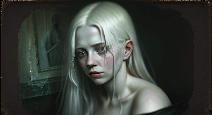 portrait, dreamy, grimdark, oils, Katia Chausheva, VOLUPTUOU...