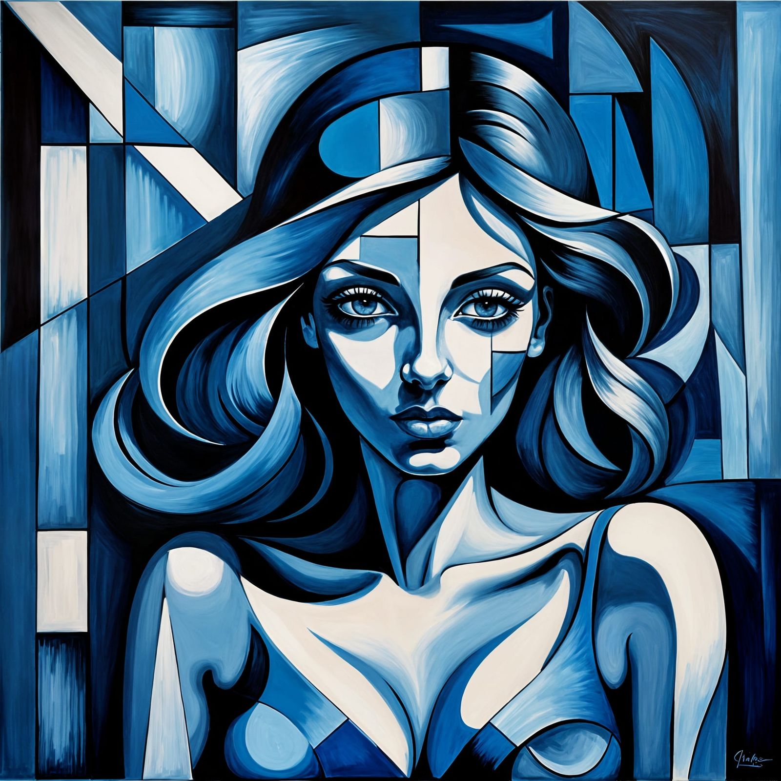Blue Woman (Picasso study)  by @Alex Sumner