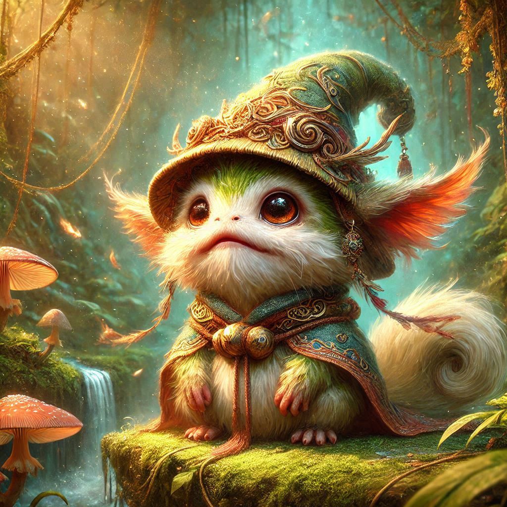 adorable fairy-tale fantasy creature portrait..