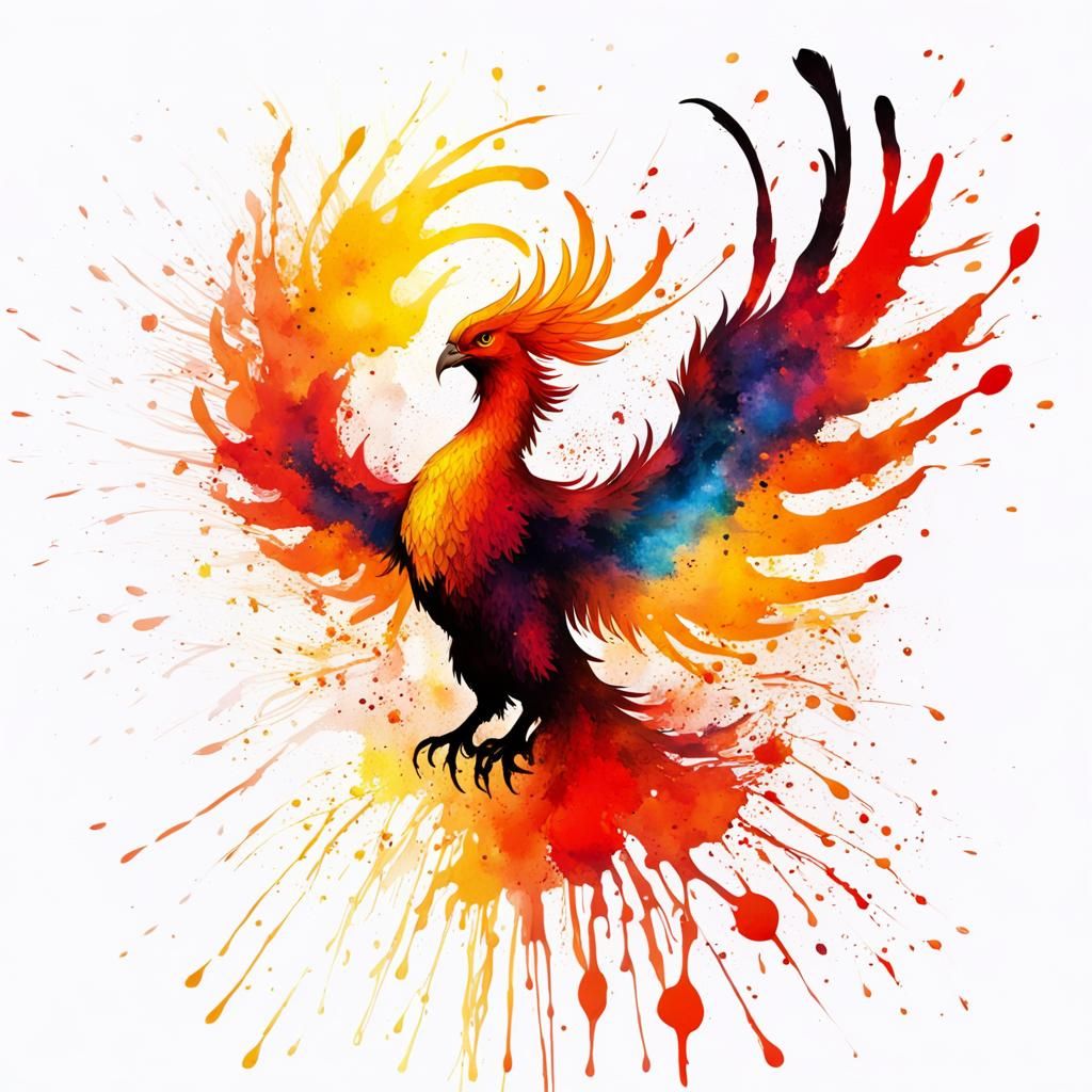 Phoenix splatter  by @undefined