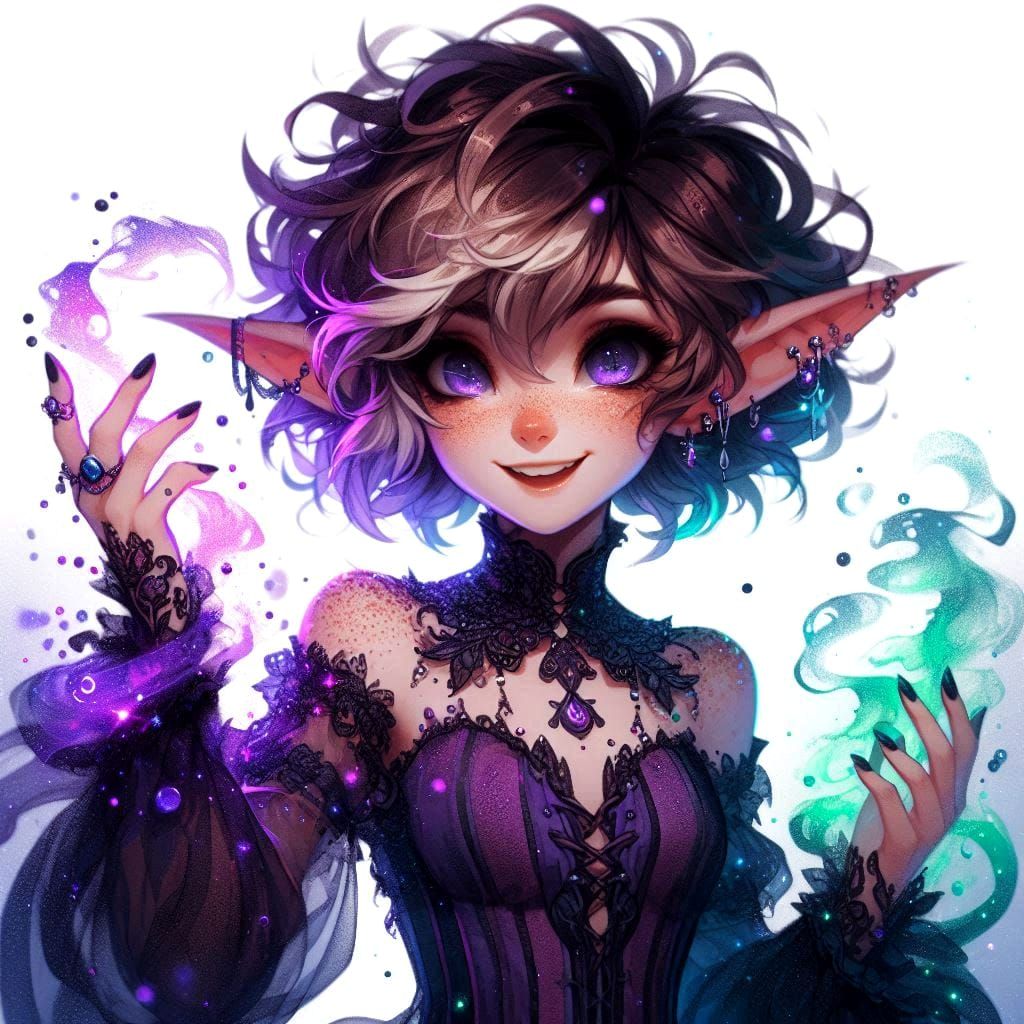 Arcade-Style Elf Woman