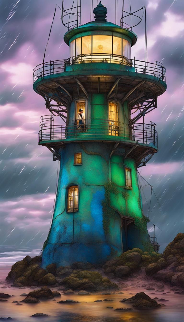 The Watcher in The Lighthouse AI Generated Artwork NightCafe Creator