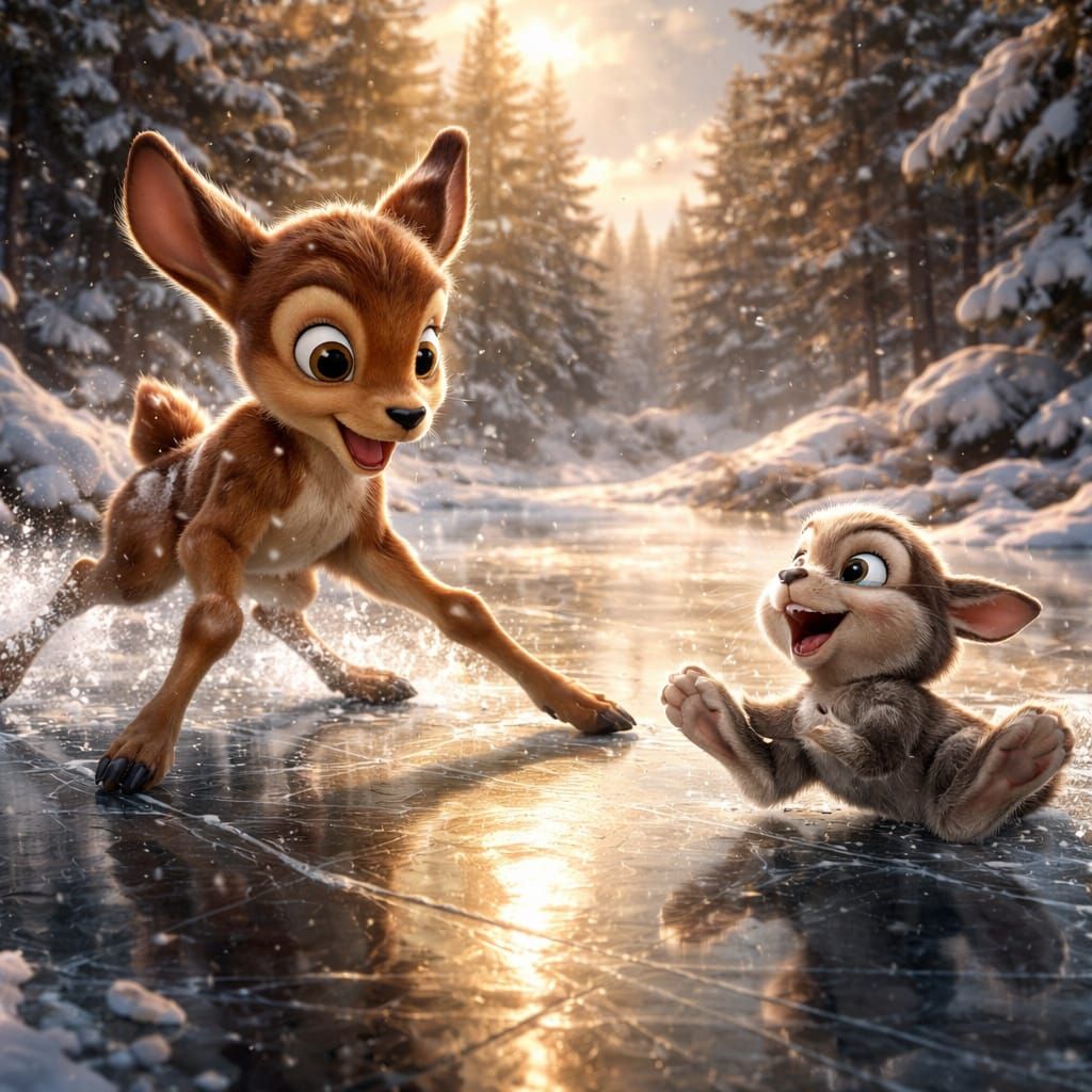 Bambi on the Ice  by @Ankhor 