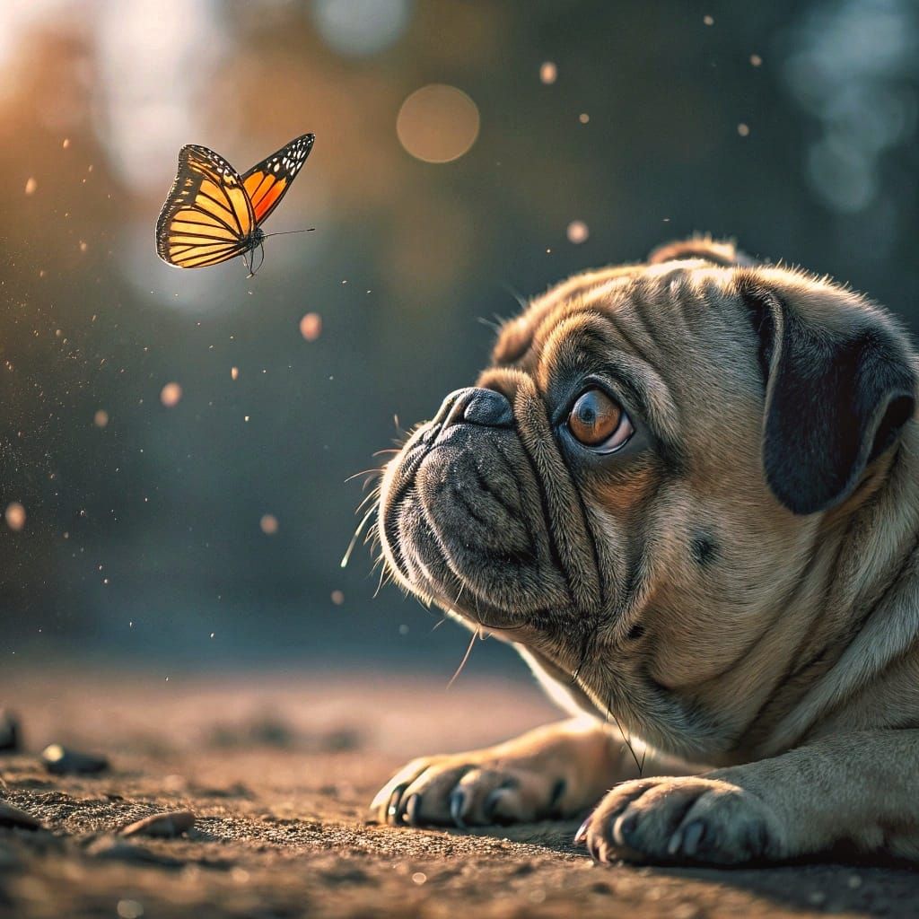 The Pug and the Butterfly ๐ถ๐ถ
