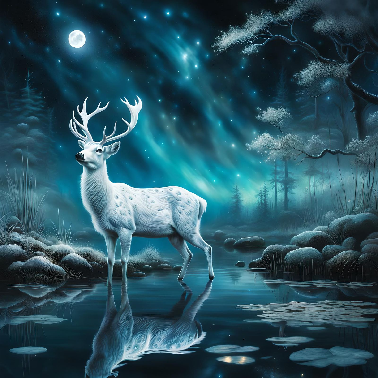 white stag  by @T-Malina
