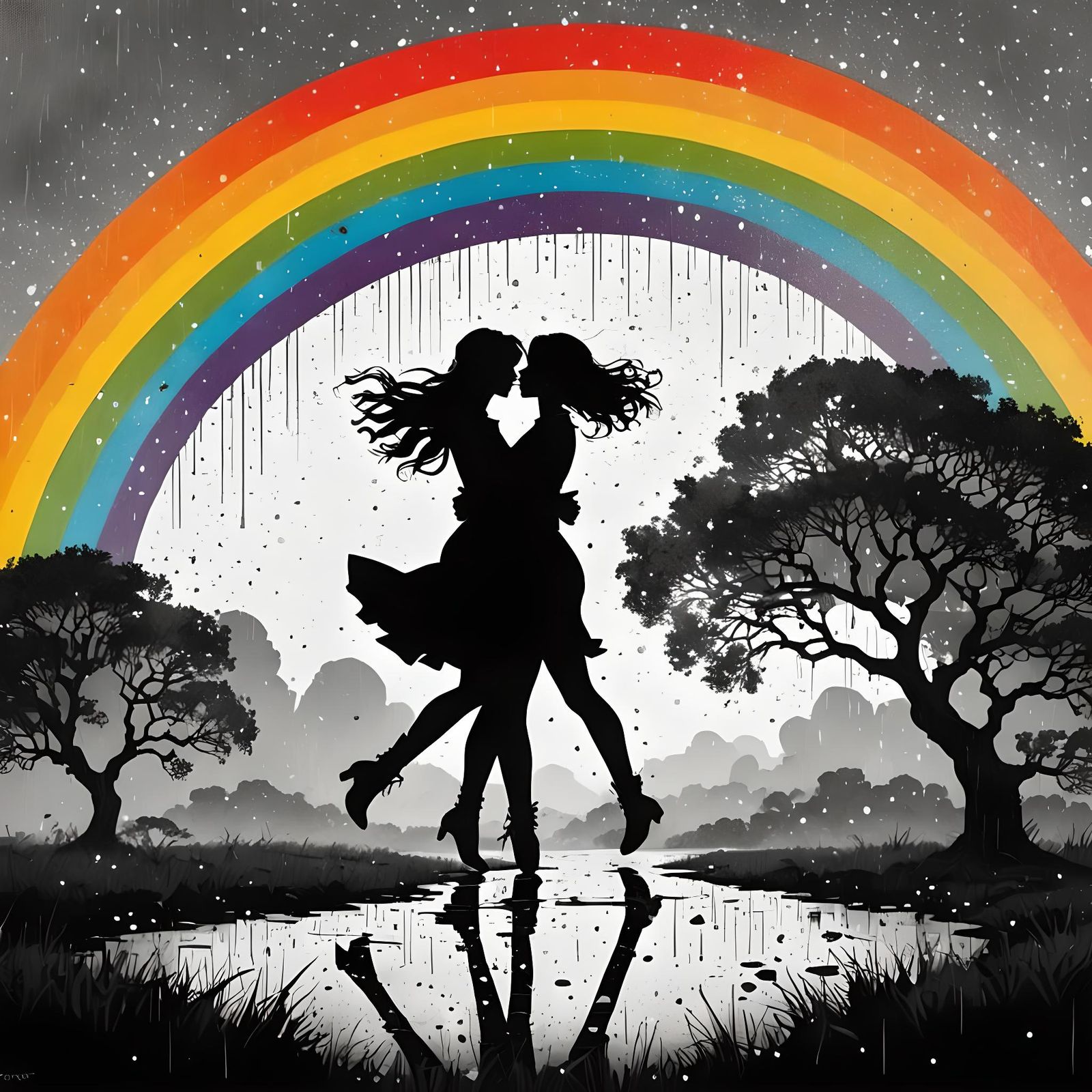 Under the rainbow   by @Lourse 