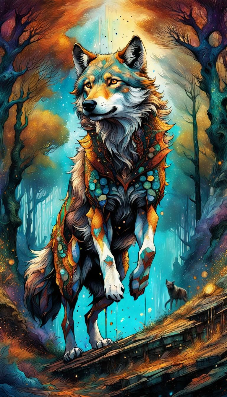 Jumping Wolf
