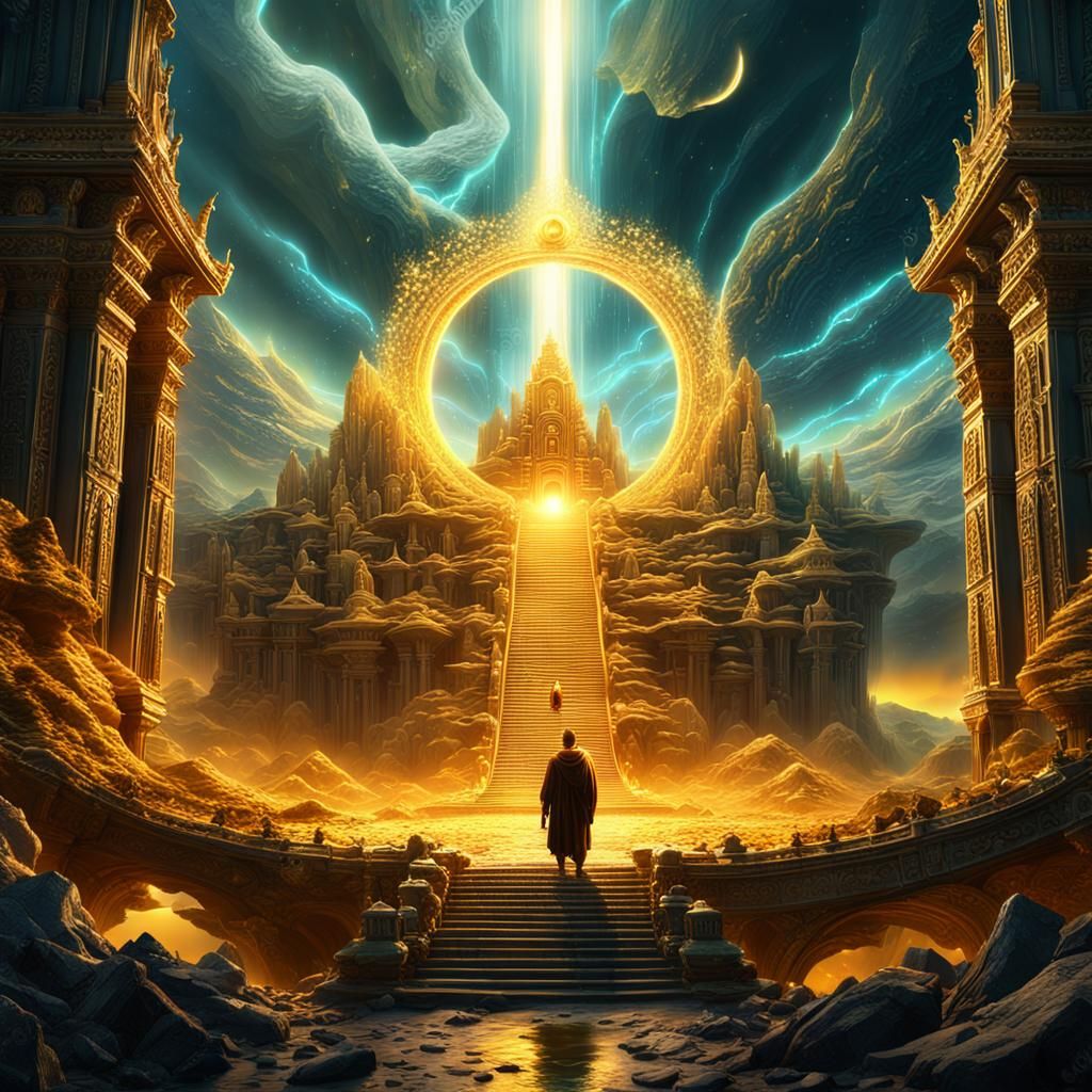 Tathagata in Golden Light: Epic Cinematic Masterpiece